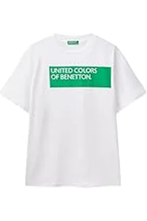 Benetton T-Shirt 3bl0u10a2 Camiseta, Color Blanco, M para Hombre