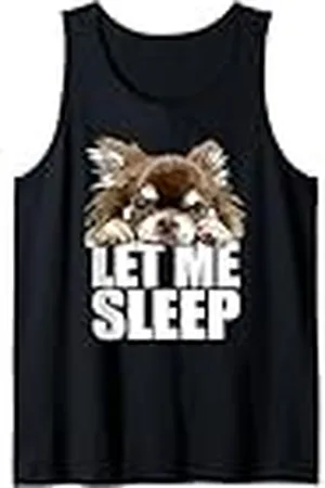 Raf THE ARTIST Designs Chihuahua de pelo largo Let Me Sleep Chiwawa Dog Lover Camiseta sin Mangas