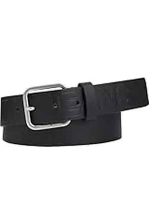Tommy Hilfiger Men Belt Tjm Finley 3.5 cm Leather, Multicolor (Black), 90