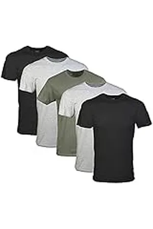 Gildan Camisetas de Cuello Redondo, múltiple, Estilo G1100 Ropa Interior, , M (Pack de 5) para Hombre