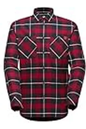 Mammut Alvra Camisa Manga Larga Hombre Negro-Rojo Sangre M