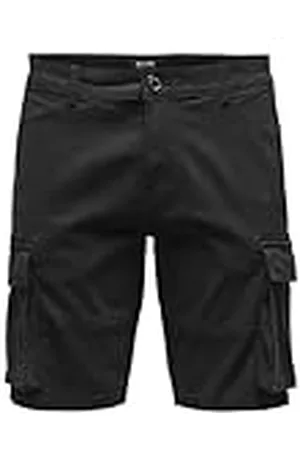 Only & Sons Pantalones Cortos de Carga para Hombres Pantalones de Verano Casuales Pantalones Informales hasta la Rodilla Pantalones de Ocio, Color: , Talla:M