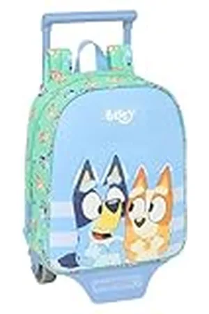 Safta BLUEY SISTERS - Mochila Guardería con Carro, Ideal para Niños de Diferentes Edades, Cómoda y Versátil, Calidad y Resistencia, 22x10x27 cm