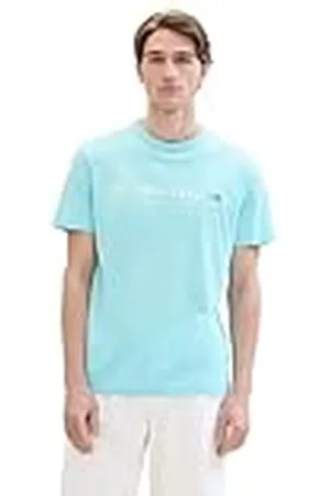 TOM TAILOR 1041855 Camiseta, 34921-Caribbean Turquoise, XL para Hombre
