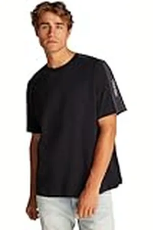 Calvin Klein Camiseta de manga corta Hombre Logo Tape Tee con cuello redondo, Negro (Ck Black), XXL