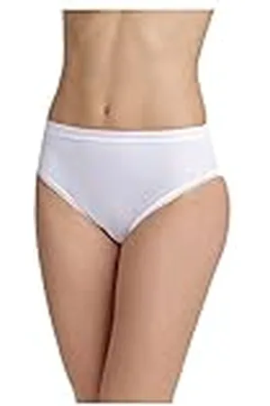 Dim Lote De 2 Slips Negros De Talle Medio Para Mujer De Puro Algodón Mujer x2, Blanco, M
