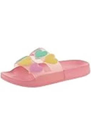 De Fonseca Bambina Doppia Fascia PVC con Cuoricini, Suola In Eva, Ciabatte Da Mare, Mule, , 31 EU