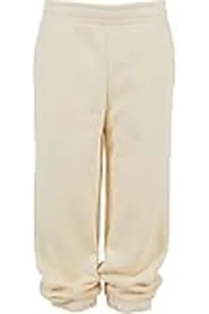Build Your Brand By317-kids Fluffy Sweatpants Pantalones de chándal, Arena Blanca, 146-152 Unisex niños