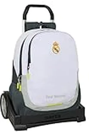 Safta REAL MADRID EQUIPACIÓN 25/26 - Mochila Escolar, Espalda Ergonómica, con Carro Evolution, Ideal para Niños de Diferentes Edades, Cómoda y Versátil, Calidad y Resistencia, 32x16x44 cm