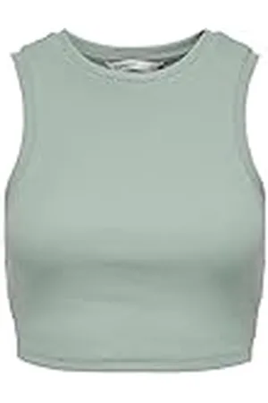 ONLY Onlvilma S/L Cropped Tank Top Jrs Noos Camiseta sin Mangas, , XXL para Mujer
