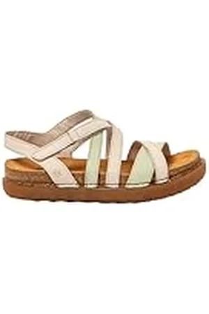 Art 1714 Rhodes, Sandalias Planas Mujer, Cream-Lima, 40 EU