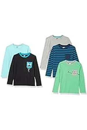 Amazon Camisetas Manga Larga Niño, Pack de 5, , 11-12 años