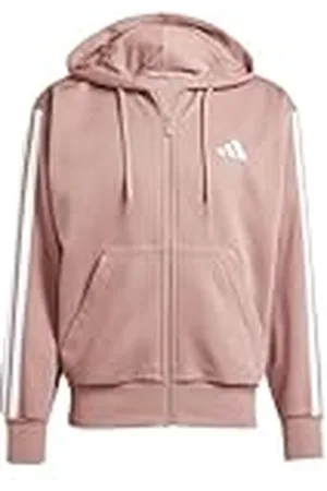 adidas Hombre Essential Three Stripes Fleece Zipper Hoodie, , S