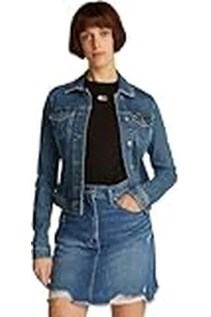 Tommy Hilfiger Cazadora vaquera Mujer Vivianne Skinny Fit, Azul (Denim Medium), M