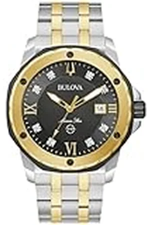 BULOVA Reloj Analógico para Hombres de Cuarzo con Correa en Acero Inoxidable 98D175