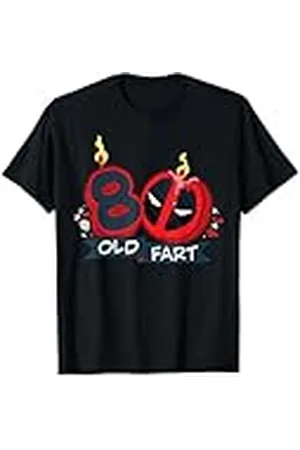 Marvel Deadpool 80th Birthday Party "80 Old Fart" Funny Camiseta