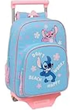 Safta STITCH HAPPY - Mochila Infantil con Carro 705, Ideal para Niños de Diferentes Edades, Cómoda y Versátil, Calidad y Resistencia, 26x11x34 cm