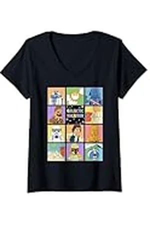 STAR WARS Mujer Galactic Vacation Group Shot Retro Frames Logo Camiseta Cuello V