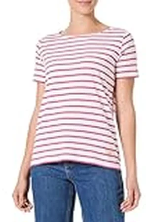Armor.lux Marinière À Manches Courtes en Coton Léger Femme Camiseta, , XXL para Mujer