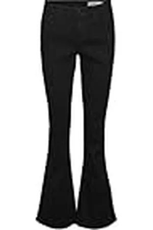VERO MODA Vmelly Mr Flared Jeans Blk Vaqueros Acampanados, , L x 32L para Mujer