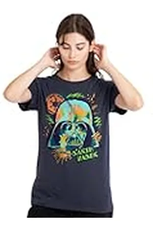STAR WARS 90s Vader Ladies T Shirt, Deep Navy Camiseta, , M para Mujer