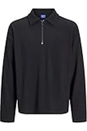 JACK & JONES Polo Jorrick Plisse con Cremallera Split Ln Sudadera, , S para Hombre