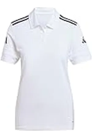 adidas SQUADRA25 - Polo de algodón para Mujer, Talla L, Color Blanco y Negro