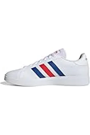 adidas Grand Court Base 2.0 Shoes, Zapatos Hombre, Cloud White/Royal Blue/Vivid Red, 40 EU