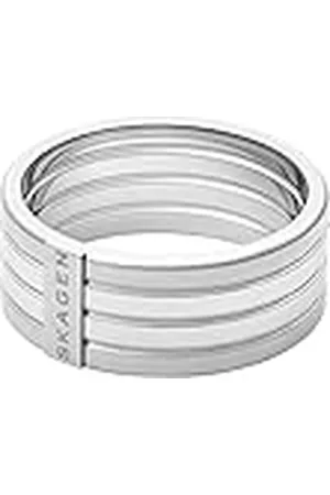 Skagen Anillo Para Hombre, Largo: 23.20mm, Ancho: 9mm Anillo Plateado De Acero Inoxidable, SKJM0217040