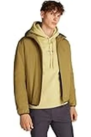Calvin Klein Chaqueta cortavientos Hombre Hi-Neck con capucha, Verde , XXL