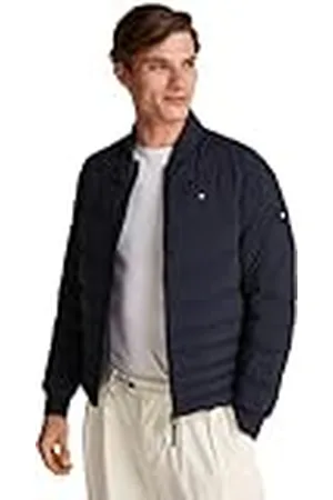 Tommy Hilfiger Cazadora bomber Hombre Mix Quilt acolchada, Azul (Desert Sky), L