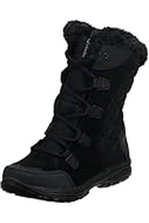 Columbia Womens Snow Boot, Black, Grey, 5.5 Wide US