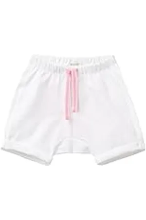 Benetton Short 3mi5a900e Pantalones Cortos, Color Blanco, 12 Meses para Bebés