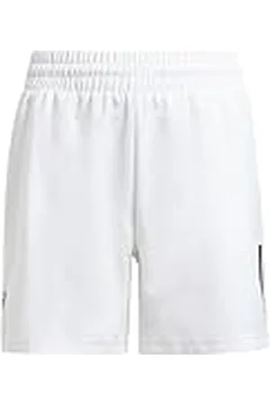 adidas Niños Boys Club Tennis 3-Stripes Shorts, White, 7-8 Years
