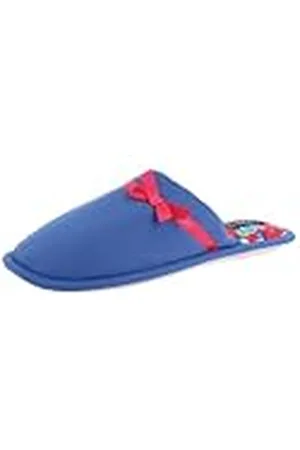 De Fonseca Pantuflas de mujer de algodón, zapatillas cerradas con lazo, suela de goma TPR reforzada, , 36/37 EU