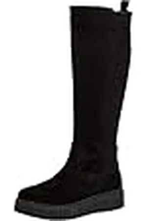 Jana Softline 8-25660-41 Zapatos multianchos cómodos Deportivos para Todos los días, Botas a la Altura de Rodilla Mujer, Black, 43 EU Ancho