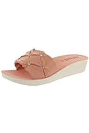 De Fonseca Pantofola Donna Aperta In Poliuretano, Ciabatta A Fascia con Brillantini, Pantuflas Mujer, , 37 EU