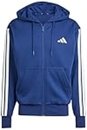 adidas Hombre Essential Three Stripes Fleece Zipper Hoodie, , XS