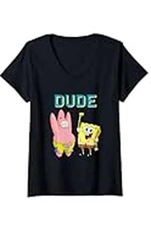 Spongebob Mujer Sponge Bob - Patrick Dude Camiseta Cuello V