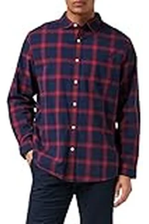 Amazon Camisa en Popelina Elástica de Manga Larga y Corte Regular Hombre, , XXL
