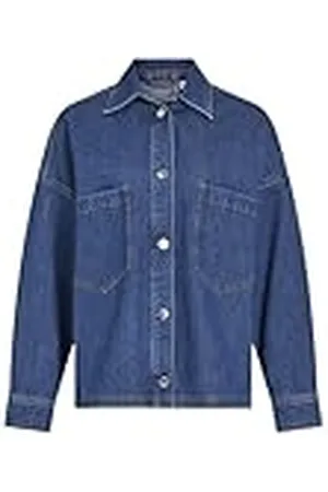 VILA Denim Shirt Camiseta Vaquera Vicreek L/S, , 38 Mujeres
