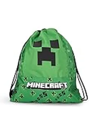 FRANCO COSIMO PANINI Minecraft - Bolsa con cordón oficial Minecraft, compacta y versátil, ideal para gimnasio, escuela, viajes, merienda, idea de regalo para niños y adolescentes, 34 x 42 cm, , , Talla única