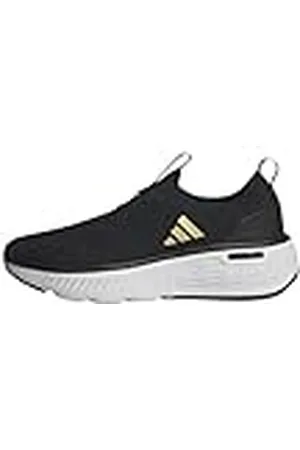 adidas Cloudfoam Go Sock Shoes, Zapatos Mujer, Core Black/Matte Gold/Cloud White, 44 EU