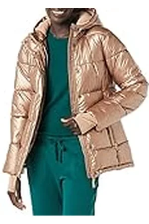 Amazon Abrigo Plumífero con Capucha de Manga Larga y Alta Densidad - colores interrumpidos Mujer, , XL