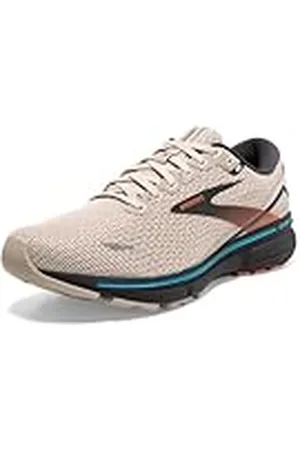 Brooks Ghost 15, Sneaker Hombre, Arena Blanca/Rojo Naranja/Azul, 40.5 EU