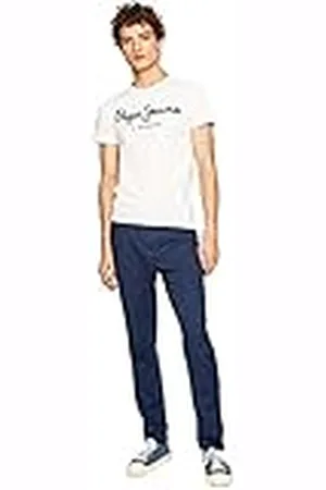 Pepe Jeans Original Stretch Camiseta para Hombre Slim Fit Manga Corta Blanco, XXL
