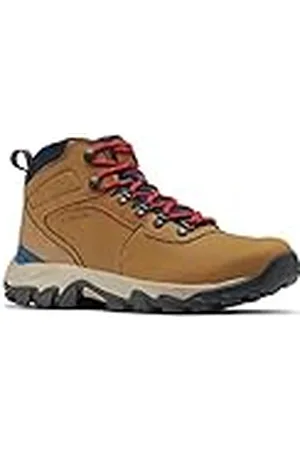 Columbia Newton Ridge Plus 2 WP, Botas Montaña de Senderismo, Hombre, Rojo (Light Brown/Red Velvet), 41 EU