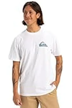 Quiksilver Window Pane SS Camiseta, White, L Hombre
