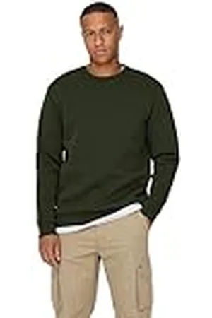 Only & Sons Hombres O&S Sudadera Básica Regular Suéter Largo Camiseta sin Capucha EAONDETAL, Color: , Size:M