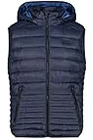 CMP Chaleco hombre con capucha desmontable, Azul negro, 54